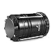 Oak Leaf Ultra Bright Portable LED Camping Lantern for Outdoor,Emergency,Hurricanes,Hiking,Hunting,Storm (Black, Collapsible)