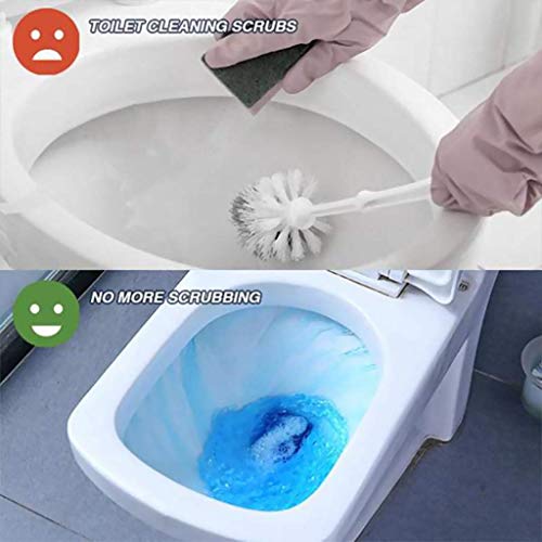 SeaHome Automatic Toilet Cleaner Magic Flush Bottled Helper, Blue Bubble Toilet Cleaner Toilet Bowl Toilet Tank and Bathroom Cleaning System (2 Pack)