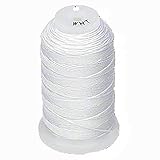 Simply Silk Beading Thread Cord Size F White 0.013 Inch 0.34mm Spool 140 Yards for Stringing Weaving Knotting