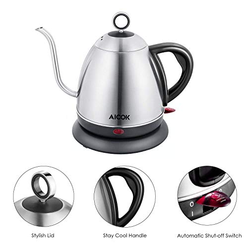 Electric Kettle, AICOK Electric Gooseneck Kettle, Pour Over Kettle for