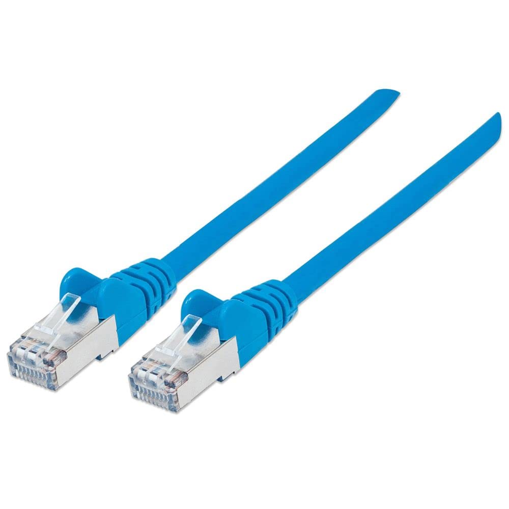 Intellinet Network Patch Cable, Cat6, 2m, Blue, Copper, S/FTP, LSOH / LSZH, PVC, RJ45, Gold Plated Contacts, Snagless, Booted, Polybag