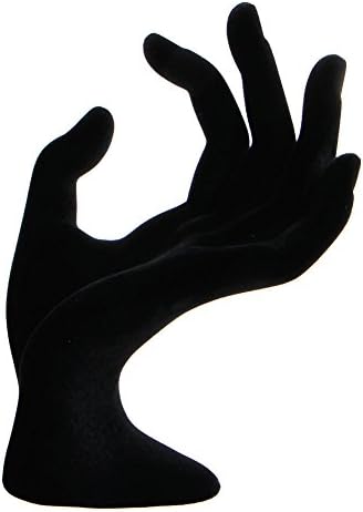 Maskdoo Black Velvet Ok Hand Finger Jewelry Display Holder For Glove Ring Bracelet - 7.40'' X 2.87''