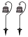 Maggift 22 Inch Hanging Solar Lights Multipurpose Shepherd Hook Lights with 4 Shepherd Hooks Outdoor Solar Coach Lights (2 Pack)