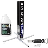 XERO Innovative Screen Cleaner for Fast Efficient Time Saving Window Screen Cleaning - Four Brushes Cleans Screens As Large as a Patio Door - Lightweight and Compact for Easy Storage 3 Piece Set