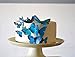 Sugar Robot Inc. Edible Butterflies for Cake Decorating - Assorted Sizes, Premium Crafted in the USA - Butterfly Cake Toppers & Cupcake Decorations (Blue)