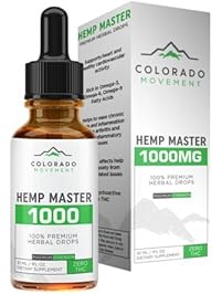 Hemp Oil Drops (1000MG) :: Premium Seed Extract :: Pure, Natural Ingredients :: Packed with Vitamins and Healthy Fatty Acids :: One Month Supply :: Colorado Movement