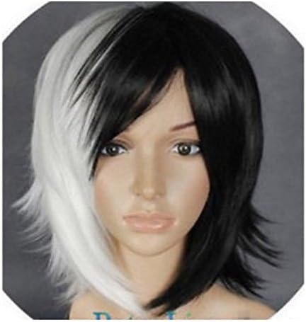 Meditative Rose Anime Danganronpa - Monokuma Black White Cosplay Party Wig