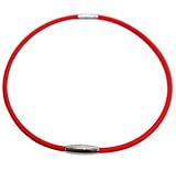 Best New Red Ttianium Magnetic Therapy Power Sport Energy Balance Baseball Necklace Buy Now