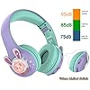 Riwbox-RB-7S-Kids-Headphones-Wireless-LED-Light-Up-Wireless-Foldable-Headphones-Over-Ear-Volume-Limited-Safe-75dB85dB95dB-with-Mic-and-TF-card-Children-Headphones-for-Girls-PurpleGreen Riwbox RB-7S Kids Headphones Wireless, LED Light Up Wireless Foldable Headphones Over Ear Volume Limited Safe 75dB/85dB…