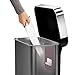 simplehuman 58 Liter / 15.3 Gallon Rectangular Voice and Motion Sensor Automatic Kitchen Trash Can
