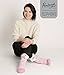 Pembrook Knit Slipper Socks - Soft and Warm Faux Shearling Lining and Non Skid Tread Sole - Timeless Pink Snowflake Design - Great Plush Slip On House Slippers For Adults, Women, Girls