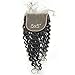 Luwigs 5x5 Lace Closure Brazilian Virgin Hair Deep Wave Curly Free Part With Baby Hair Natural Color (18 inches, Deep Wave)