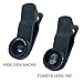 CREATIVE DESIGN 3 in 1 Cell Phone Camera Clip on Lens, 0.65 X Wide Angle + 10X Macro Lens + 180°Fisheye Lens, Camera Lens Kit for Most Smartphones