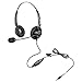 Arama Binaural Headset with Noise Canceling Boom Mic and Adjustable Fit Headband for iPhone Samsung Blackberry LG Huawei HTC ZTE Mobile Phone and Smartphones with 3.5mm Jack (A200MP-D)