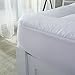 Mattress Pad Cover-Cotton Top with Stretches to 18” Deep Pocket Fits Up to 8”-21” Cooling White Bed Topper (Down Alternative, King)