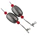 Fishing Egg Sinker Weight Rigs 4pcs Ready Rigs with Sinker Fishing Swivel and Snap Connector Stainless Steel Fishing Leader Wire for Trout Flounder and Bottom Fish