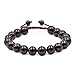 AD Beads Natural 10mm Gemstone Bracelets Healing Power Crystal Macrame Adjustable 7-9 Inch (Red Garnet)