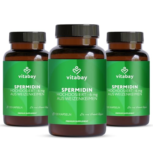 Vitabay Spermidin 6 mg Hochdosiert – 360 vegane Kapseln