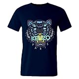 DHSVXBBBB Mens T-shirts Kenzo Logo 2016 Navy Blue Size M