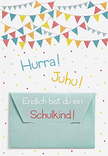 Card for The Start of School Card Lifestyle - Hurra! Juhu! Small Envelope - 11.6 x 16.6 cm