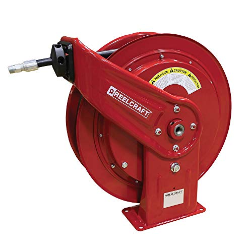 Reelcraft HD74100 OHP Heavy Duty Spring Retractable Hose Reel, 1/4" x