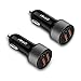 [2-Pack] iRAG 36W Dual USB Fast Charge 3.0 Car Charger for iPhone X/8/8Plus/7/7 Plus/6s/6s Plus/6 Samsung Note 9/8/S9/S8/S8 Plus Google Pixel/XL/2/3 XL LG G6/G5/V30/V20 Moto Z2 Force/Z2 Play/X4/Moto Z