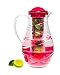 Superiore Livello Acrylic Fruit Infusion Pitcher. For Your Refreshing Beverages. 2.2 Liter or 2.4 Quart, Summer Color and Stylish Fruit Infused Pitcher, Improves your Overall Health and Perfect Gift