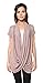 Free to Live Women's Lightweight Short Sleeve Criss Cross Pullover Nursing Top Mocha