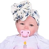 Baby Girls Headband,Canserin Infant Bowknot Turban Headwrap Hairband (Blue)