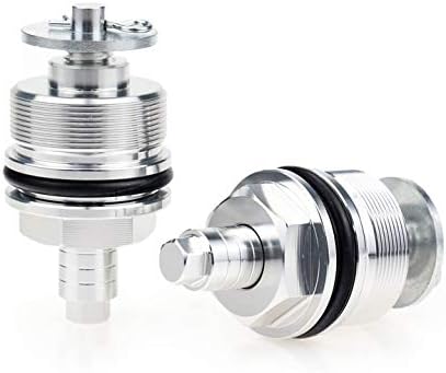 LANBAO Preload Fork Cap For Yamaha XJ700 Maxim 1985-1996 XJ900 Diversion 1983-1989 Fork Adjustable Fork Bolts Silver for 36mm Fork Tube