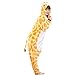 Afoxsos Women's Soft Fleece Animal Cartoon Onesie Adult Pajamas Giraffe
