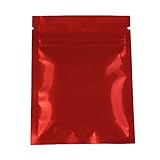 100 Durable Double-Sided Metallic Foil Mylar Flat Ziplock Pouch 7.5x10cm (3x4