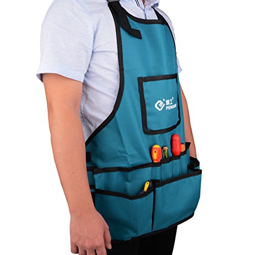 ASSR Multi-Purpose Garden Tool Apron with Multifunction Pockets, Waterproof Wear-Resistant Professional for Garden Workers Cleaner Hardware Kit Tool Apron