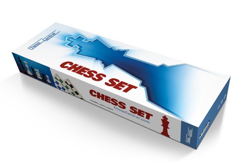 Premium Chess Set, Triple Weighted Chess Pieces, 34 Pieces Black and White, 2 Extra Queens, Green Vinyl Chess Board 20 x 20 Inches, Green Canvas Tube Tote Bag and Instructions On How to Play Chess - Thumbnail 4
