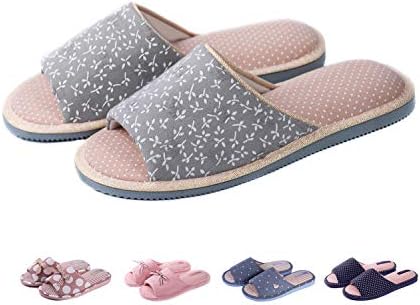 Open Toe Cute House Slippers for Women Indoor Women`s Slip-on Slide Anti Slip Light House Shoes Spa Slipper for Girls for Guests by Twins