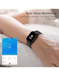 LETSCOM Fitness Tracker with Heart Rate Monitor, Activity Tracker, Step Counter, Sleep Monitor, Calorie Counter, 1.3'' Touch Screen Smart Watch, 5ATM Waterproof Pedometer Watch for Kids Women and Men