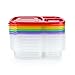 iKitchenPlus 6-Pack Bento Food Container Set with 3 Compartments