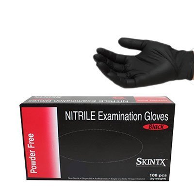 UPC 796845096758, Black Nitrile Powder Free Medical Grade Exam and Tattoo Gloves - Sizes Small to X-Large (100, Medium) by TG Medical