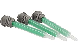 CosmoMix Square Static Mixer Nozzle Tube Tip, K-System Connection for 1:1/2:1 Mixing Ratio, 3.6 Inches, 16 Elements, 40 Piece