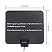 DuaFire Amplified HDTV Antenna, Super Thin Digital Indoor HDTV Antenna - 25 Miles Range with 10ft High Performance Coax Cable