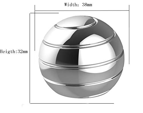 CaLeQi Desktop Ball Transfer Gyro Aluminum Alloy Kinetic Desk Toy Stress Relief Office Executive Gadgets Metal Ball Full Disassembly Rotary Decompression Toy-Small