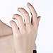 Eternity Love Women's Wedding Band Stackable Ring Round Brilliant Cubic Zirconia Rose White Gold Plated Engagement Promise Anniversary Ring