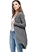 Alexander + David Sweaters for Women Basic Open Front Knit Cardigan Sweater Top w/Pockets (Charcoal, Medium/Large)