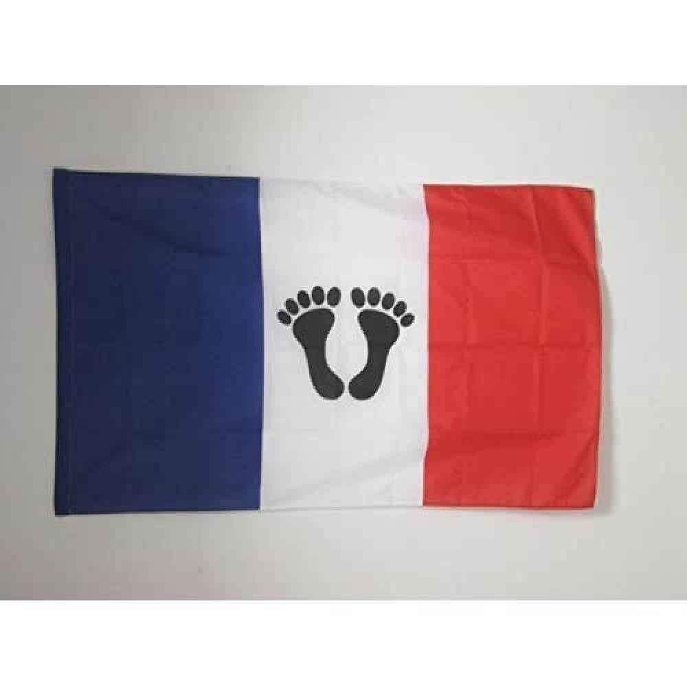AZ FLAG - French Algerian People Flag - 2x3 Ft - Pied-Noir Banner with Sleeve - 100% Polyester - Fade Resistant - Vivid Colors - 2' x 3' Feet - 90x60 Cm