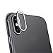 Lywey for iPhone XS Max 9H Back Camera Lens Ring +Tempered Glass Film Protector Cover (Silver)
