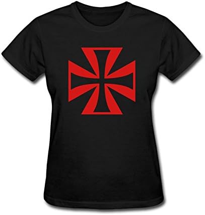 LANKIYA Shirts Women Chi Rho Christianity Religious Logo Orangic Cotton T Shirt Black XS
