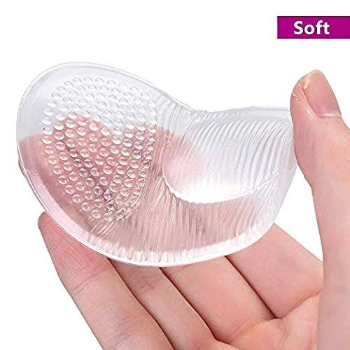 Hecmoks Ball of Foot Cushions for Women High Heel- 4 Pairs (8 Pieces) - Soft Gel Insole Metatarsal Pads Shoe Inserts - Mortons Neuroma Callus Metatarsal Foot Pain Relief Bunion Forefoot Cushioning