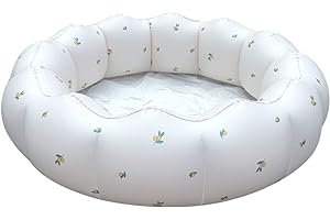 AirSwim Inflatable Baby Pool, Portable Paddling Baby Swimming Pool, Toddlers for Ages 0-3 Years Girls and Boys, Indoor& Outdoor, Garden and Backyard Summer Water Party, 35.4x9.8 in(White)