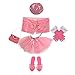 Toiijoy Girls Princess Dress up Set 15Pcs Fairy Princess Role Play Costume Set Carry Bag Toddler Kids Ages 3-6yrs