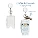 Metal Badge Reel & ID Holders Rigid Retractable Plastic Horizontal and Vertical Two Sided Clear Name Tags Case, 3 Sets Pair, Multi-Card Labels Credit Card Holder for Employees Name Wallet Key Ring